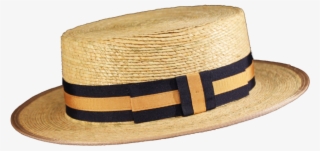 Sombrero Canotier Palma Natural Dorado #7220936