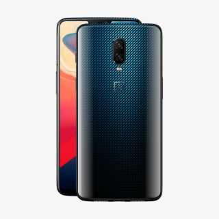 Oneplus 6t Print Custom Signature Blue Grid Carbon #7222975