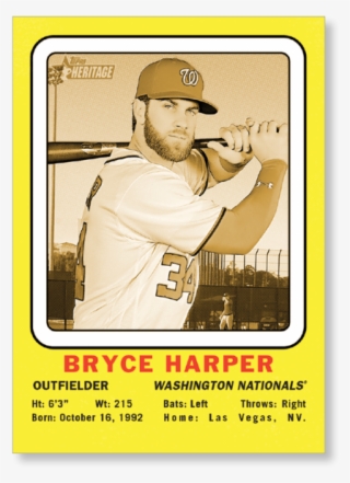 Bryce Harper 2018 Topps Heritage Baseball 1969 Collector #7224099