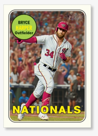 Bryce Harper 2018 Topps Heritage Baseball Action Image #7224153