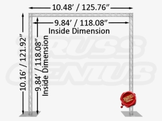 10' X 10' F14 Mini Square Truss Goal Post System Dimensions #7224519