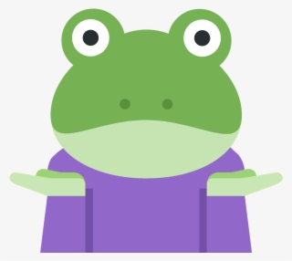 A Shrugging Emoji With A Frog Emoji Head And Green #7232085