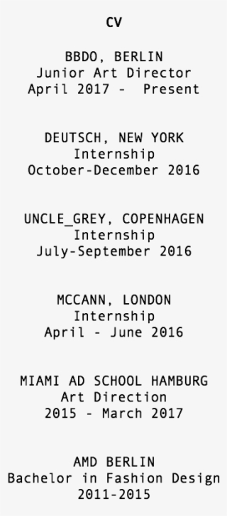 Cv Bbdo, Berlin Junior Art Director April #7234375