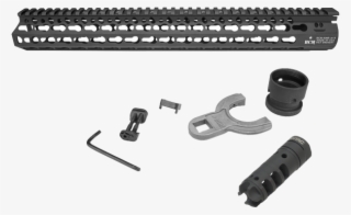 Bcm Gunfighter 15" Alpha Keymod Rail W/ Dragon Muzzle #7244306