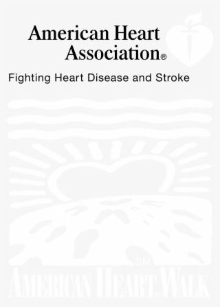 American Heart Walk 01 Logo Black And White #7244570