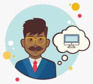 Man With Monitor Icon #7249146