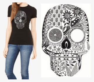 Hand Drawn Sugar Skull #7256273