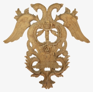 Large Hand Carved Wooden Wall Hanging Of Hoho Birds #7260788