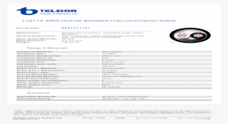 1x2x12 Shielded Cable Teldor Pn 8521211101 Overall #7263282