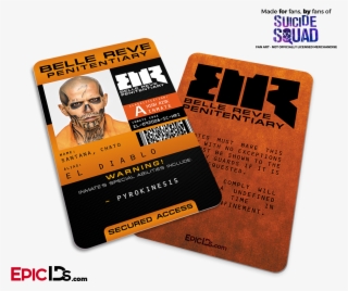 Belle Reve Penitentiary 'suicide Squad' Inmate Id Card #7267627