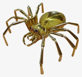 An Amazing Vintage Spider Pin Exquisitely Made In 18k #7270854