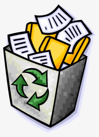 Vector Illustration Of Recycle Bin Container Holds #7270972