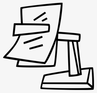 Vector Illustration Of Desk Clip For Holding Paper #7271601