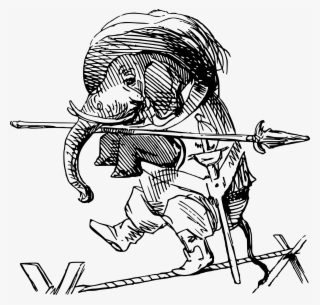 This Free Icons Png Design Of Tightrope Elephant #7272818