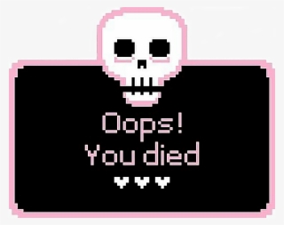 Athsetic Art Pixel Oops Youdied Skull Pixelart Tumblr #7280638