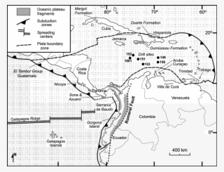 Map Showing The Location Of Known Oceanic Plateau Fragments #7280958