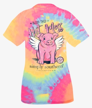 Youth 'bless This Hot Mess' Flying Pig Short Sleeve #7289953