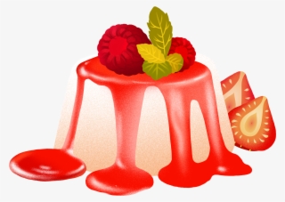 Dessinés À La Main Gourmet Dessert Pudding Png Et Psd #7293981