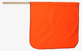 Flo Orange Flags With Wooden Staff #7296366
