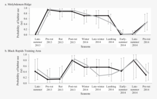Dall Sheep Grouped As Female And Male (gray Lines #7298221