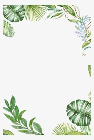 Plants Tropical Jungle Leaves - Tropical Leaves Frame Png #730707