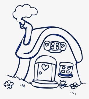 House, Cottage, Building, Housing, Village - Drawing #730833