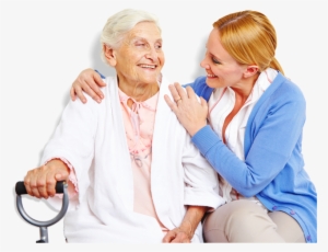 An Elderly And A Nurse - Nurse With Patient Png #730916