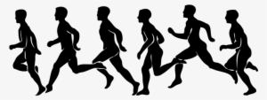 Runners Silhouette People Running Men Boys - Cross Country Png #732705