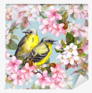 Seamless Repeated Floral Pattern - Generic Non Slip Coir Doormat, 17-inch #732936