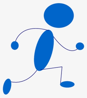 Blue, Stick, Symbol, People, Man, Sprint, Men, Running - Blue Man Clip Art #733313