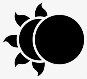 Moon Partially Covering The Sun Vector - Sun And Moon Png #733386