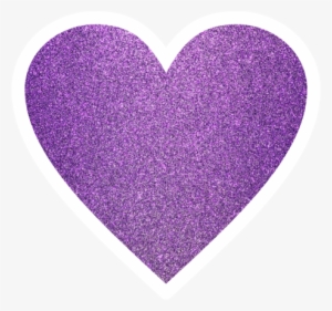 Clipart Transparent Stock Ftestickers Heart Glitter - Cute Glitter Purple Heart #733773