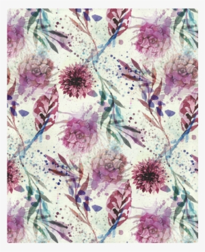 Watercolor Flowers Duvet Cover - Chrysanths #735149