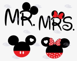 Mickey Minnie Mouse Head Mr Mrs With Big Ears - Mr & Mrs Mickey Mouse #736398