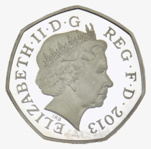 2013 Christopher Ironside 50p Silver Proof Coin Penny - Round Stamp Design Png #736443