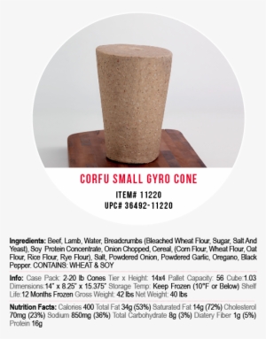 Corfu Gyro Cones Small - Halal Gyro Cones #737463