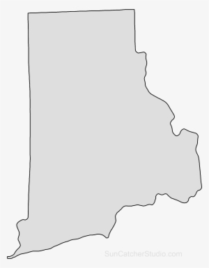 Rhode Island Map Outline Png Shape State Stencil Clip - Rhode Island Shape #737721