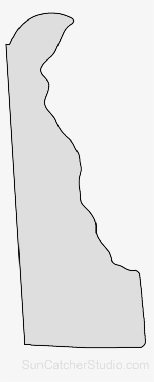 Delaware Map Outline Png Shape State Stencil Clip Art #738200