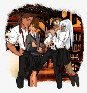 Tarzan, Jane, Milo & Kida As Hogwarts Students - Disney In Hogwarts #738232