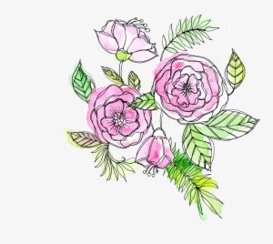 Watercolour Floral Illustration Surface Pattern Design - Garden Roses #738846