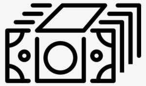 Stack Of Bills Vector - Money Icon Gif Transparent #739245