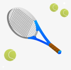 Tennis And Pickleball - Blue Tennis Racket Shower Curtain #739341