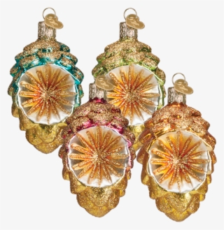 Old World Christmas Colourful Cone Reflector Glass #7303660