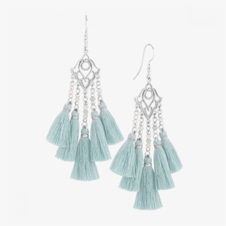 Elena Earrings With Pistachio Tassels #7306887