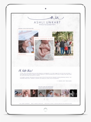 Ipad Image Of A Showit Template Customization By Crystal #7308359