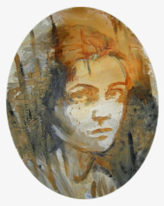 Melanie Brochet Jeune Fille Toile Sur Chassis Ovale #7320541