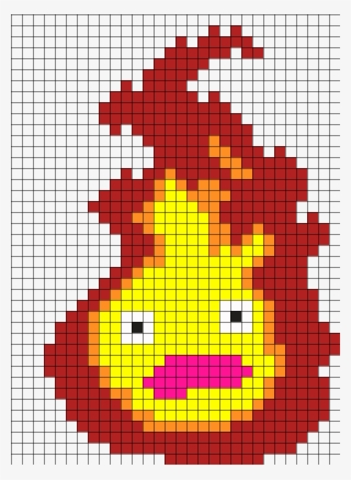 Calcifer Perler Bead Pattern #7322946