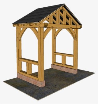 D1 3d View Of Oak Porch #7327561