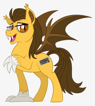Rush , Bat Pony, Bat Pony Oc, Fangs, Glasses, Hybrid, #7332331