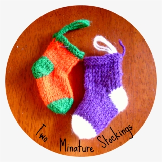 Two Miniture Knitted Stockings Minature Stockings #7350001